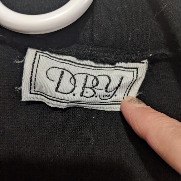 Vintage Black  Midi Dress w/shoulder pads - Picture 3 of 6